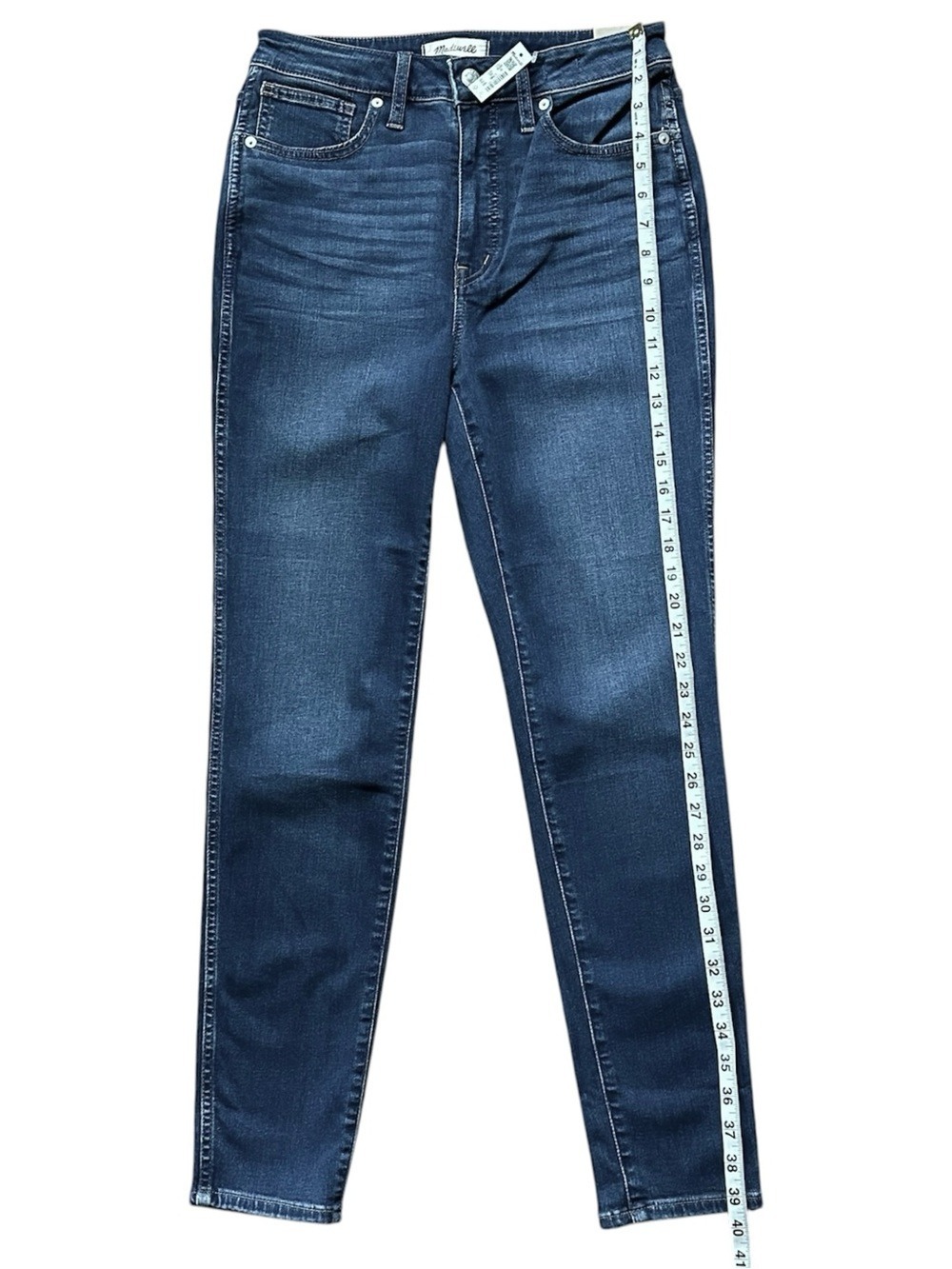 Madewell Curvy High Rise Skinny Women's Size 28 Blue Cotton Stretch Jeans - Picture 9 of 9